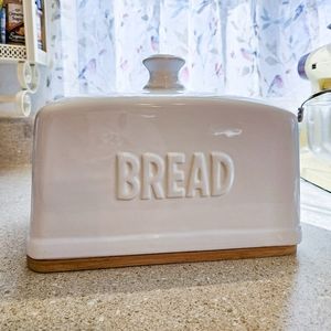 Vintage style ceramic bread box